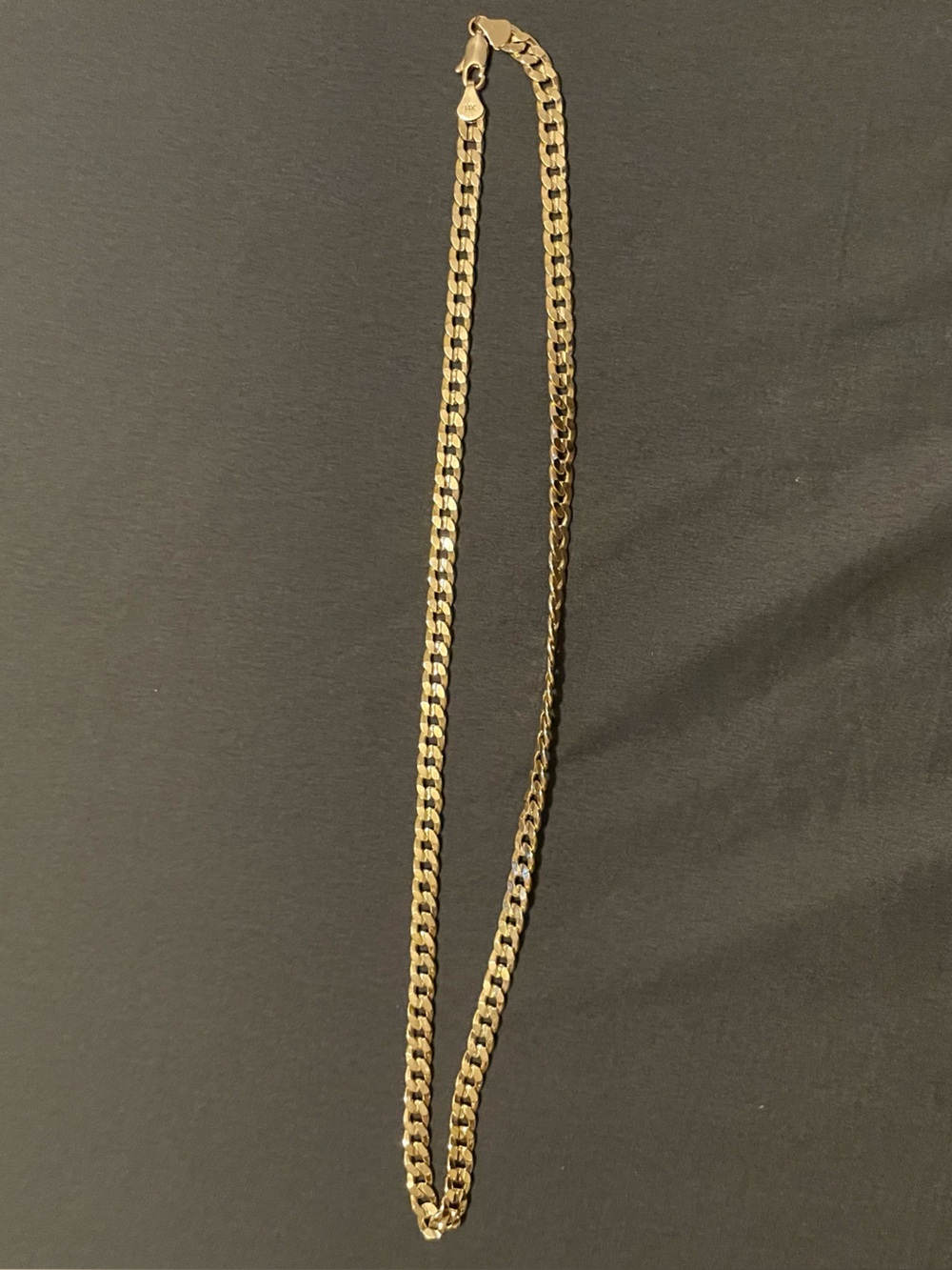 New - 14k gold finish Cuban necklace - stamped